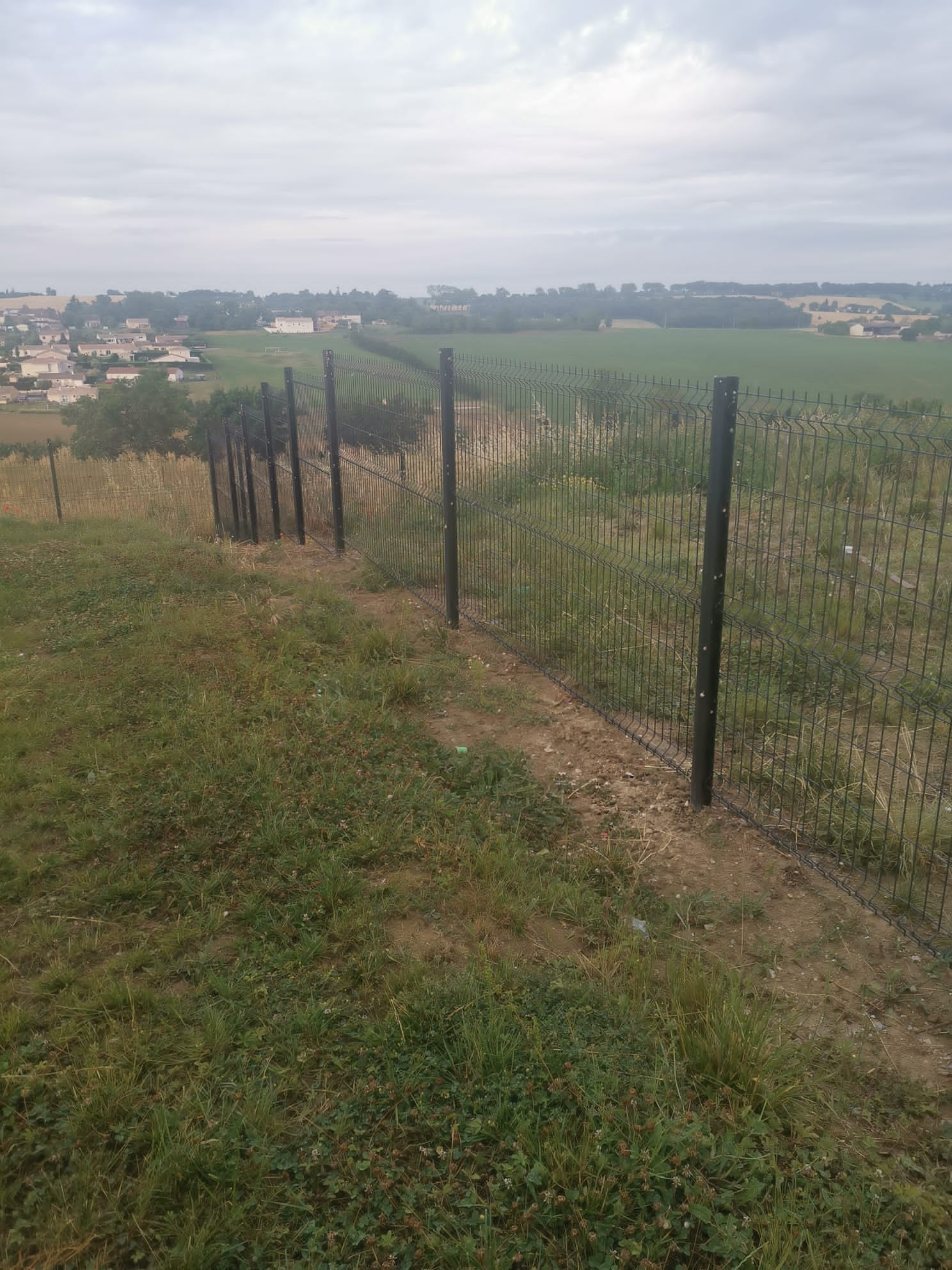 Panneaux Rigide Scellement des Poteaux dans Plot Béton Ral 7016(Gris Anthracite)